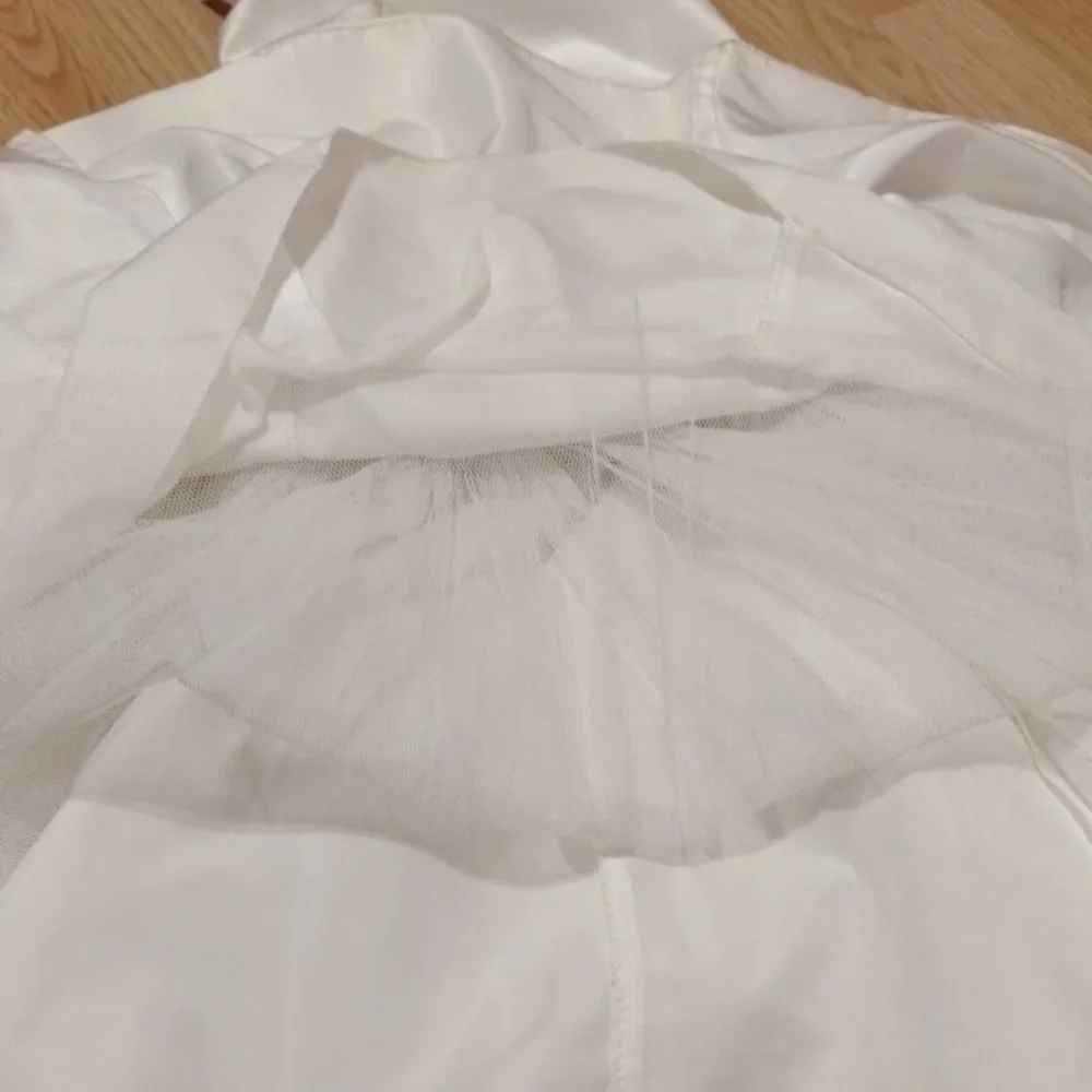 David's Bridal White Miniature Bride Dress. Wedding Formal Elegant - Picture 5 of 7